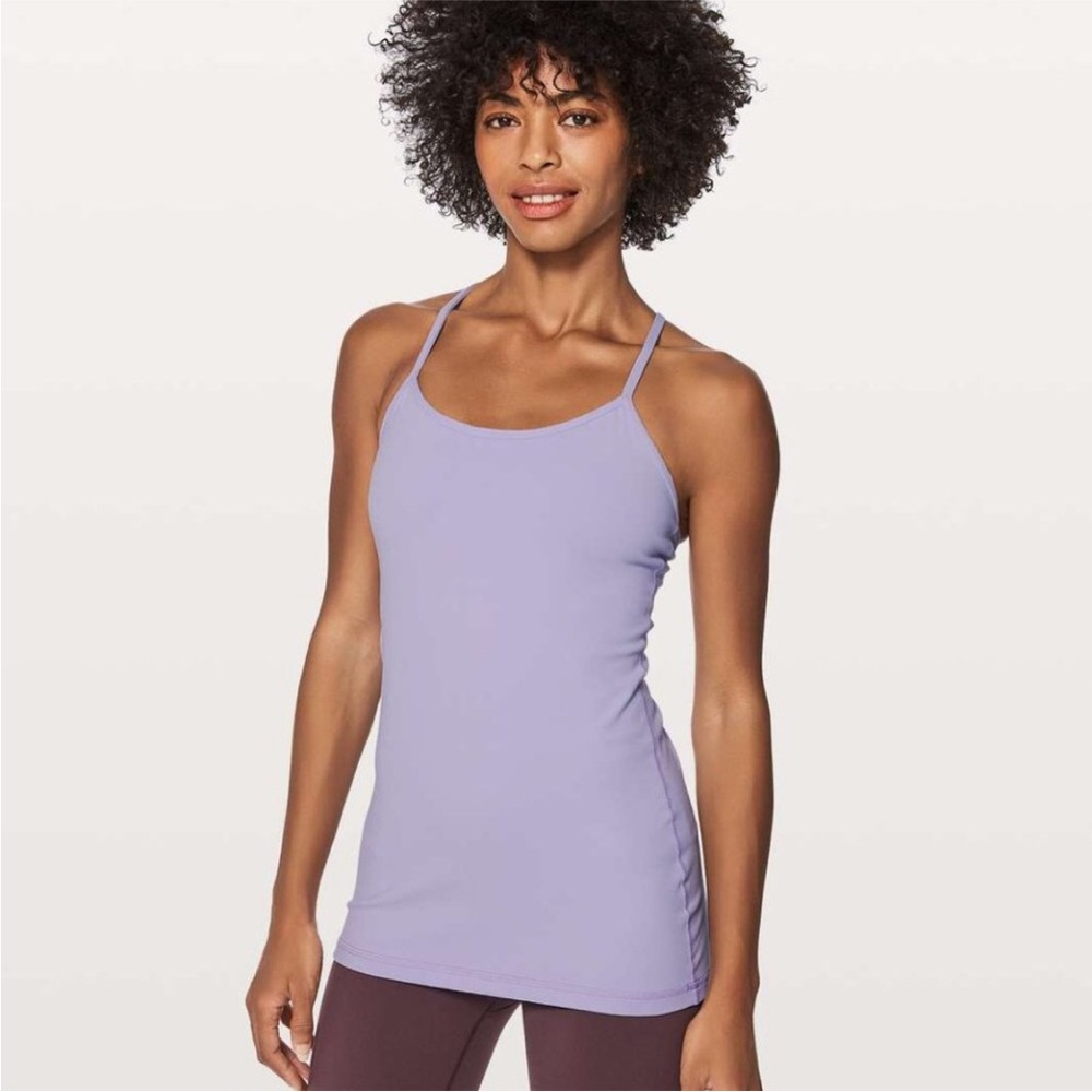 Lululemon Power Y Tank Light Purple Lavender Size 6